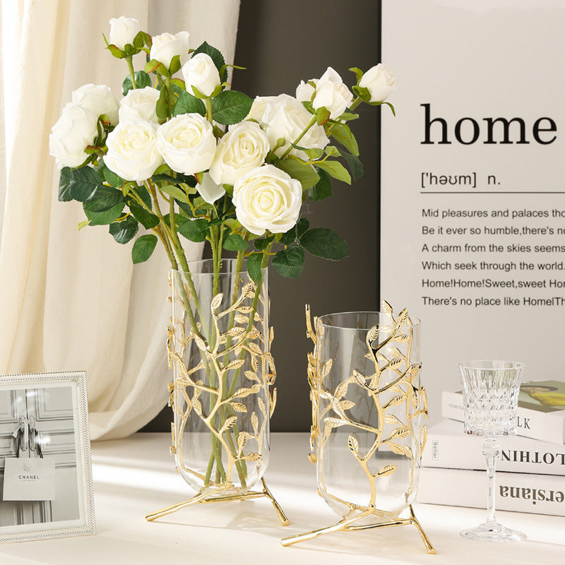 Geometric Glass Vase Living Room Dining Table