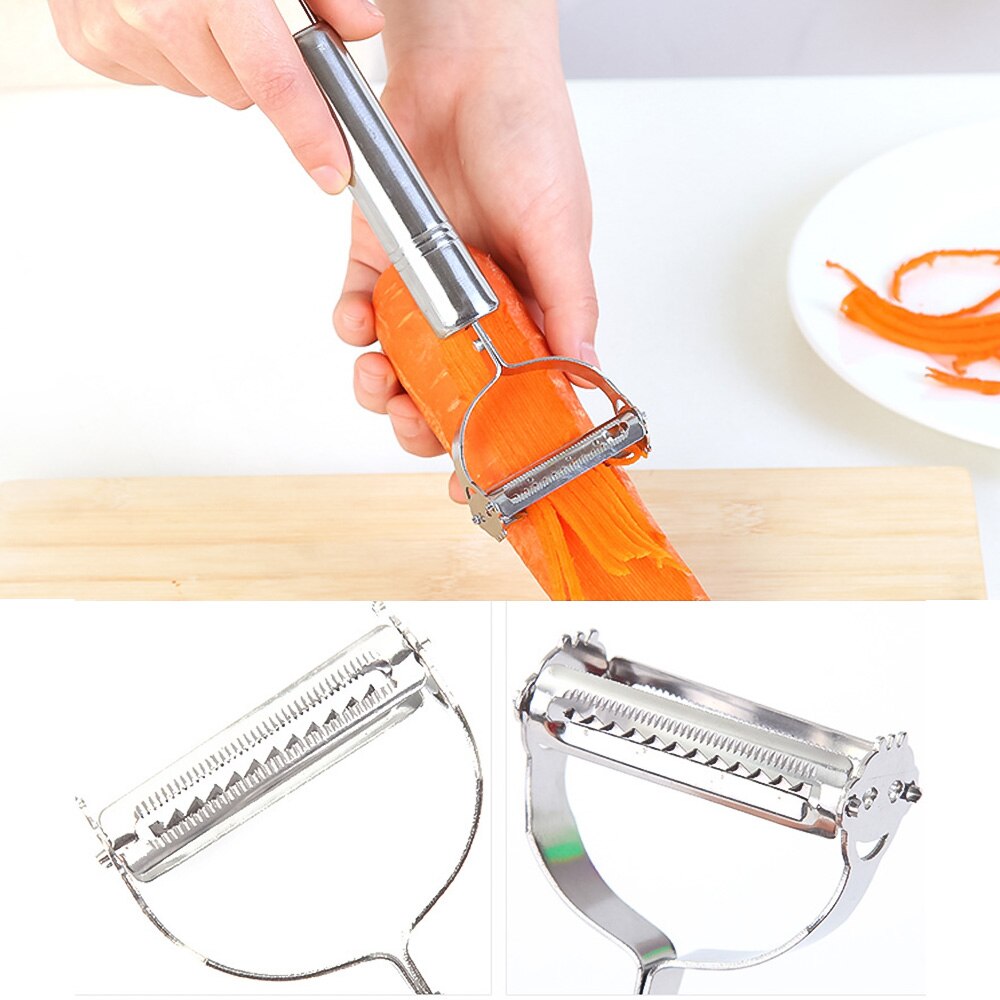 2 in1 Stainless Steel Potato Grater Julienne Peeler Kitchen Accessories