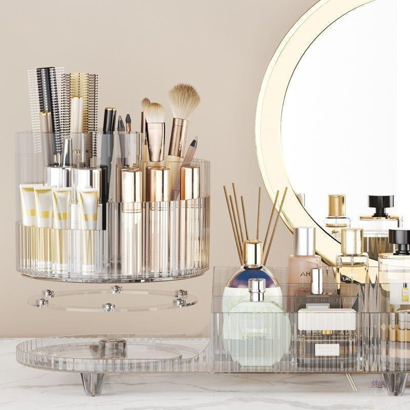 Cosmetics Storage Box Large Capacity Rotatable Dresser