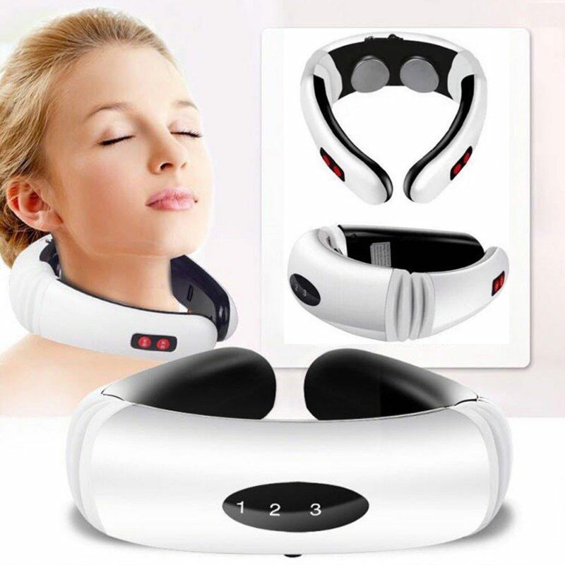 Electric neck massager with far infrared thermal pain relief tool for health care,