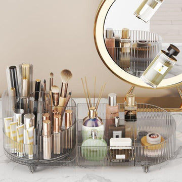 Cosmetics Storage Box Large Capacity Rotatable Dresser