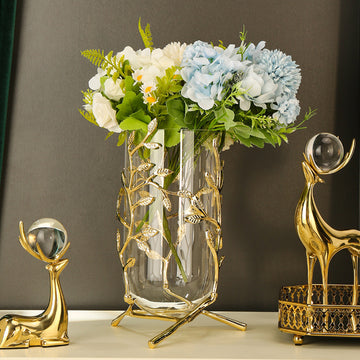 Geometric Glass Vase Living Room Dining Table